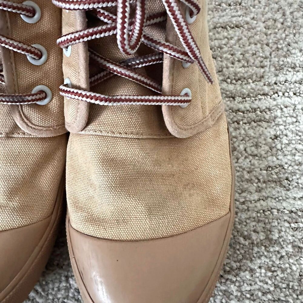 RARE BANGS Shoes Lunar High Top Sun & Moon Embroidered Women 7.5 / Men 6 Granola - Picture 5 of 7